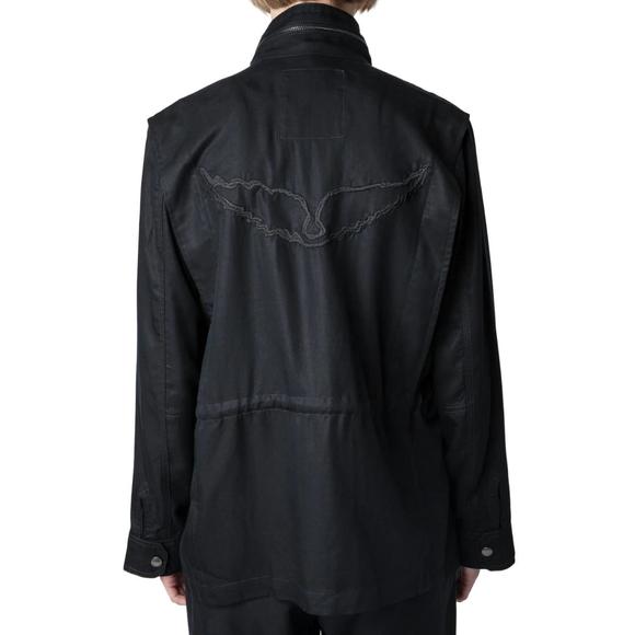 NEW ZADIG & VOLTAIRE kayaka lyocell jacket in noir - Picture 3 of 5